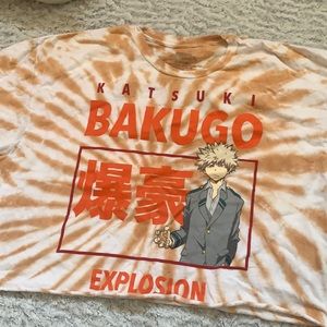 Orange ty dye Bakugo My Hero Academja Shirt